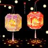 Rabbit Mid-Autumn Festival Lantern Six-Sided LED Lantern DIY Craft Kit Lantern  Garden Decor