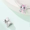 Animal Series Cute Pink Tigercharms Beads Fit Diycopper Original Bracelet Women Jewlery Party Gift For Child