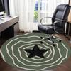 1pc Star Pattern Office Round Area Rug, Indoor Mat Suitable ForOffice, Under Office Chairs Bedroom Living Room Home Decor, Room Deco D008