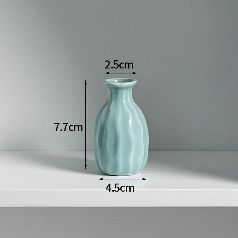 

Ins Керамика Ваза для цветов Скандинавская гидропоника Вазы Креативный декор комнаты Мини-цветы Растения Бутылочные горшки Настольный орнамент Ремесло