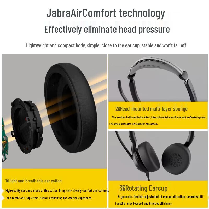 Jabra Evolve2 50 MS Bluetooth Noise-Cancelling Headset (CN version)