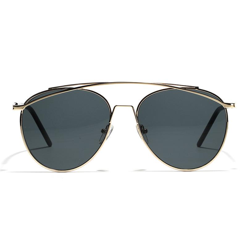 

Очки Металлические Двойные Лучи Большая Оправа Круглые Солнцезащитные Очки Мужские Индивидуальные Цветные Светоотражающие Солнцезащитные Очки Женские чёрный