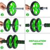 Abdominal Wheel Abs Workout Ab Wheel Exercise Equipment with Mat Arm Waist Leg Gym Abdominal Muscle Trainer 1PC