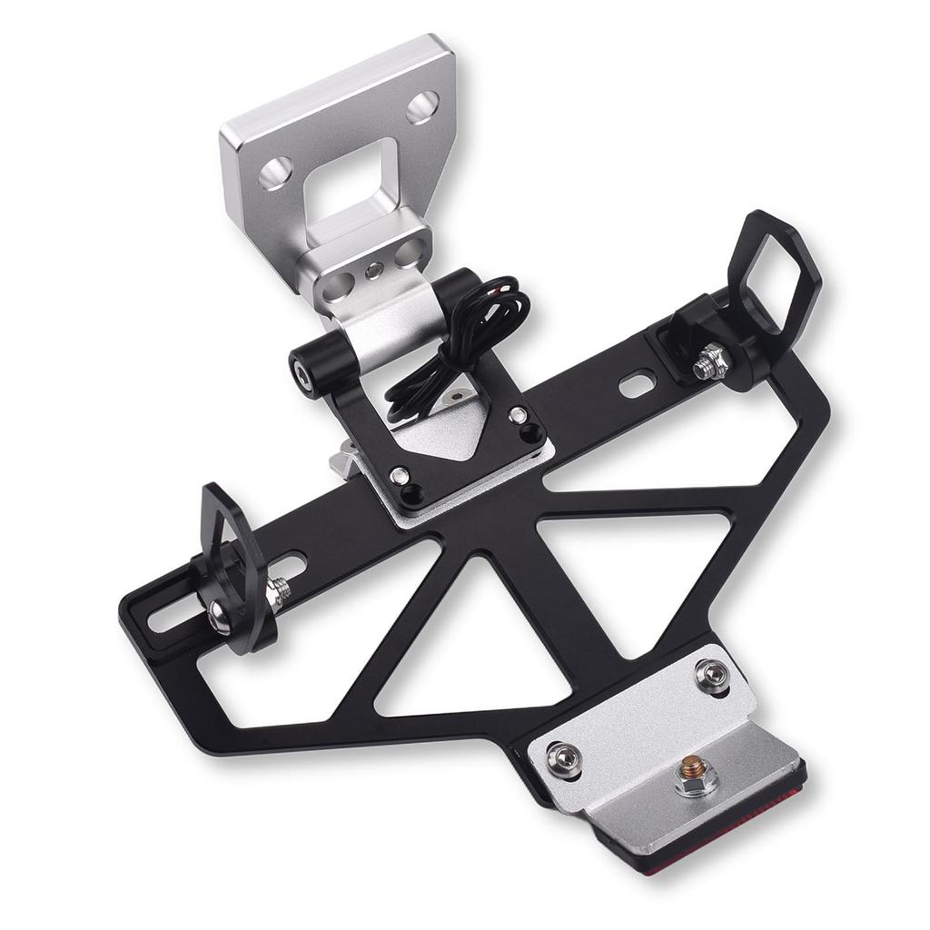 Motorcycle Fender Eliminator Kit for Kawasaki Ninja 400 Z400 (2018-2024) and Ninja 250 Z250 (2019-2024) - Aluminum (Silver and Black)