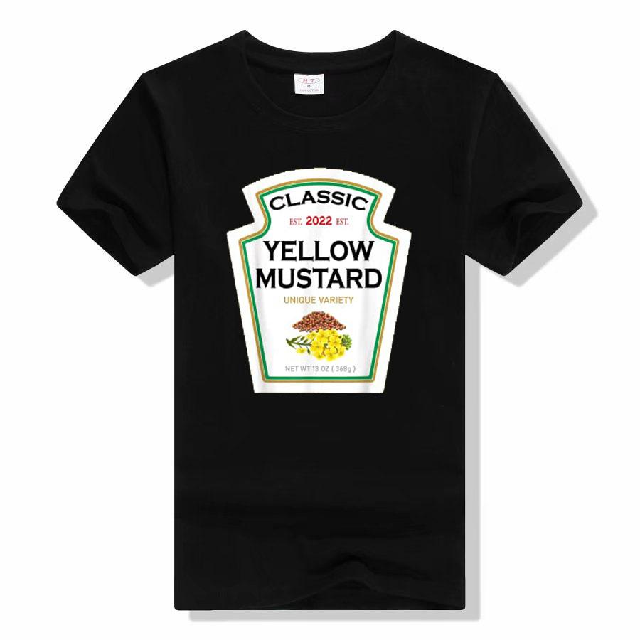 Yellow Mustard DIY Halloween Costume Matching Group MustardTShirt Funny Ketchup Clothes for Couples Gifts Aesthetic Outfits