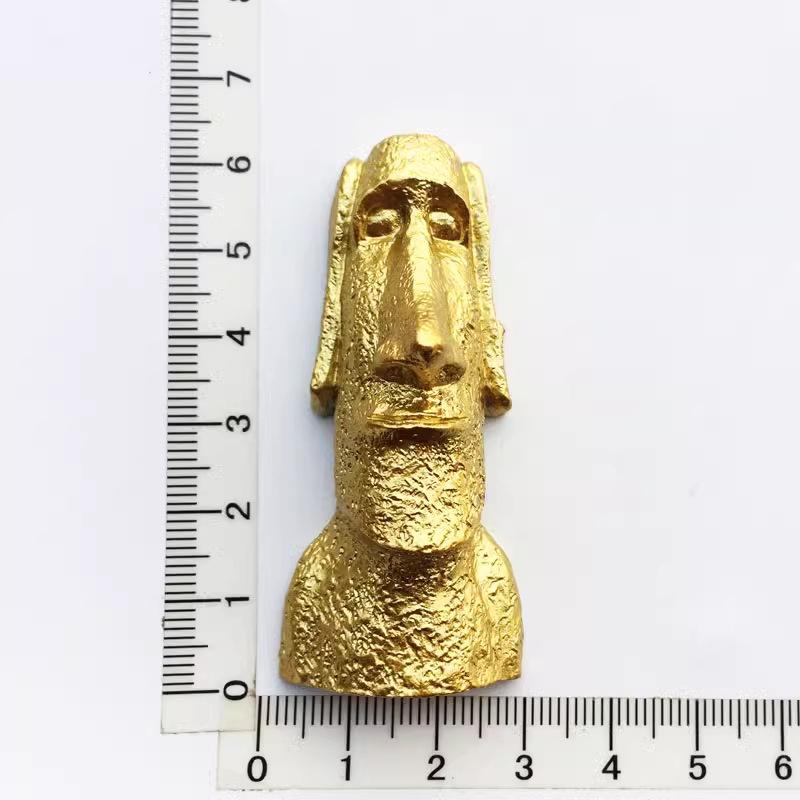 Easter Island Stone Statue In Chile Refrigerator Fridge Magnet Sticker 3D Handmade Resin Travel Gift Souvenir Collection Decoration