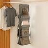 6/8 Pocket Hanging Wardrobe Organizer, Multifunctional Closet Organizer With Clear Front Panel, Space Saving Home Hanger