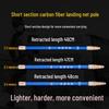 Telescopic Carbon Fiber Landing Net Rod 2.1m-2.4m: Ultra-Durable, Lightweight for Competition & Big Catch Fly Fishing