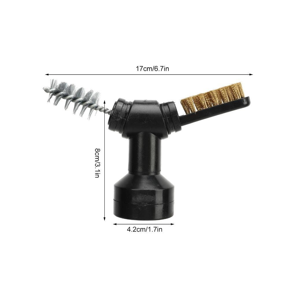 2PCS ABS Handle Battery Terminal Cleaner Hard/Soft Brush Car Battery Cleaning Tool  Auto Shop