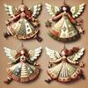 Christmas Wooden Angel Ornaments Rustic Angel Christmas Tree Ornament Retro Small Angel Hanging Decoration for Holiday Party Decor