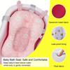 1pc Comfortable Newborn Bath Cushion with Waist and Neck Support Adjustable Cute Cartoon Bear Rabbit Print Design Perfect Gift