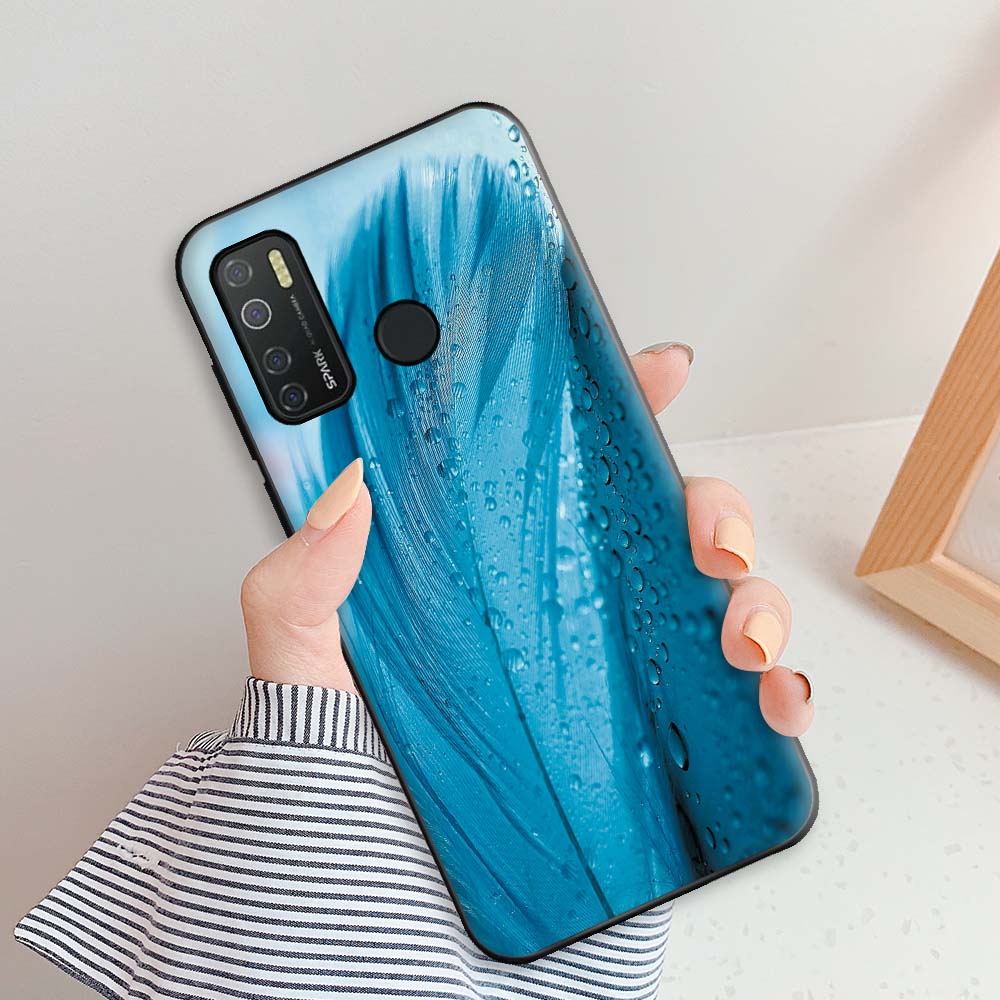 For Tecno Camon 15 Case Capa Case For Camon 15 Air Cute Silicone Soft TPU Phone Case For Tecno Camon15 15 Air Fundas Feather