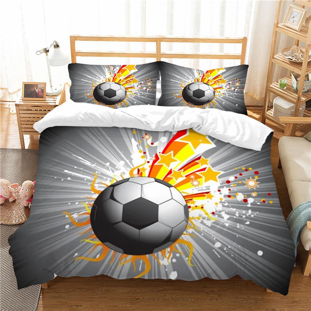 Completo Lenzuola Moda Pittura Calcio Set Letto Casa Nuovi Freschi Copripiumini Biancheria da Letto Casa Copripiumino Alta Qualità