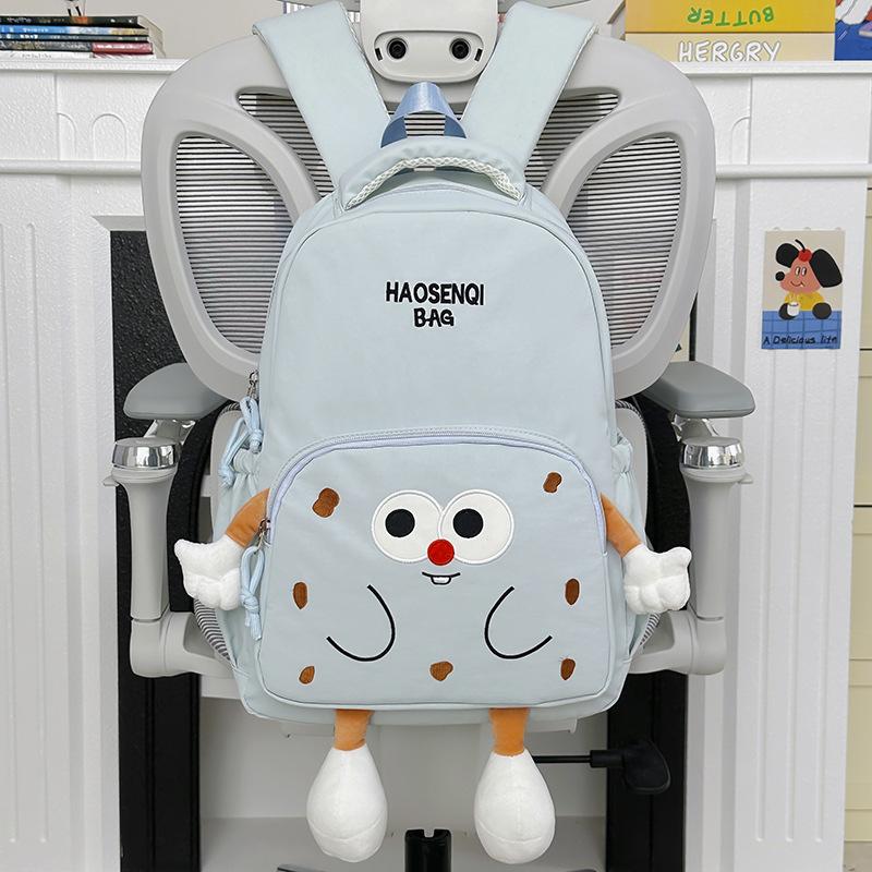 Schoolbag cute cookies backpack women's 1011 new ugly cute student schoolbag kindergarten light travel small backpack
