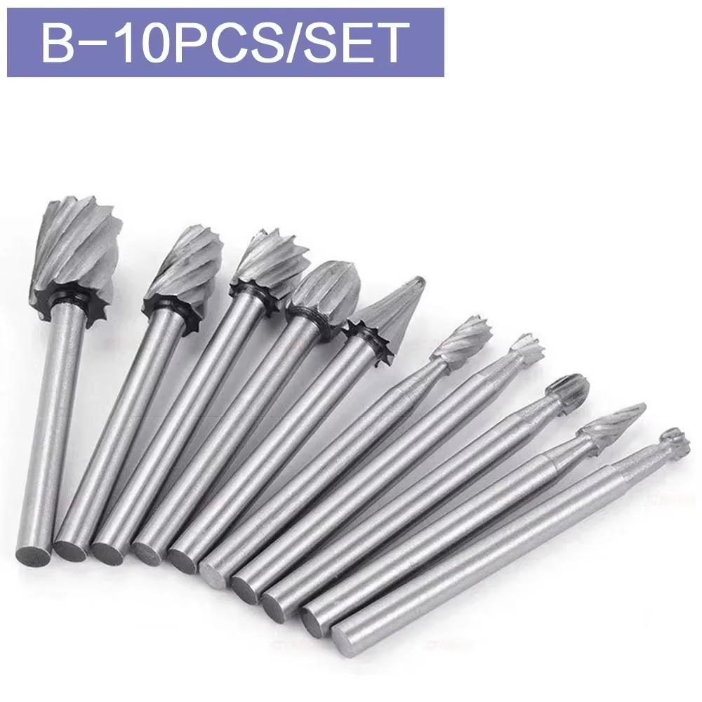 1 Set 6Pcs Diamond Grinding Burr Needle Point Engraving Carving Polishing for Glass Jade Stone Drill Bit Rotary Tool