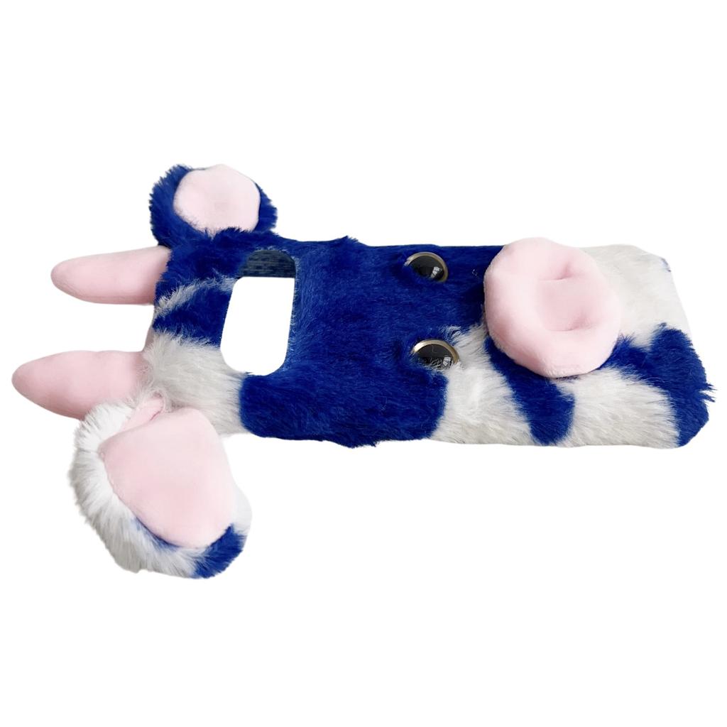 For Google Pixel 9/9 Pro Fluffy Cows Ear Cover Shockproof TPU Phone Case