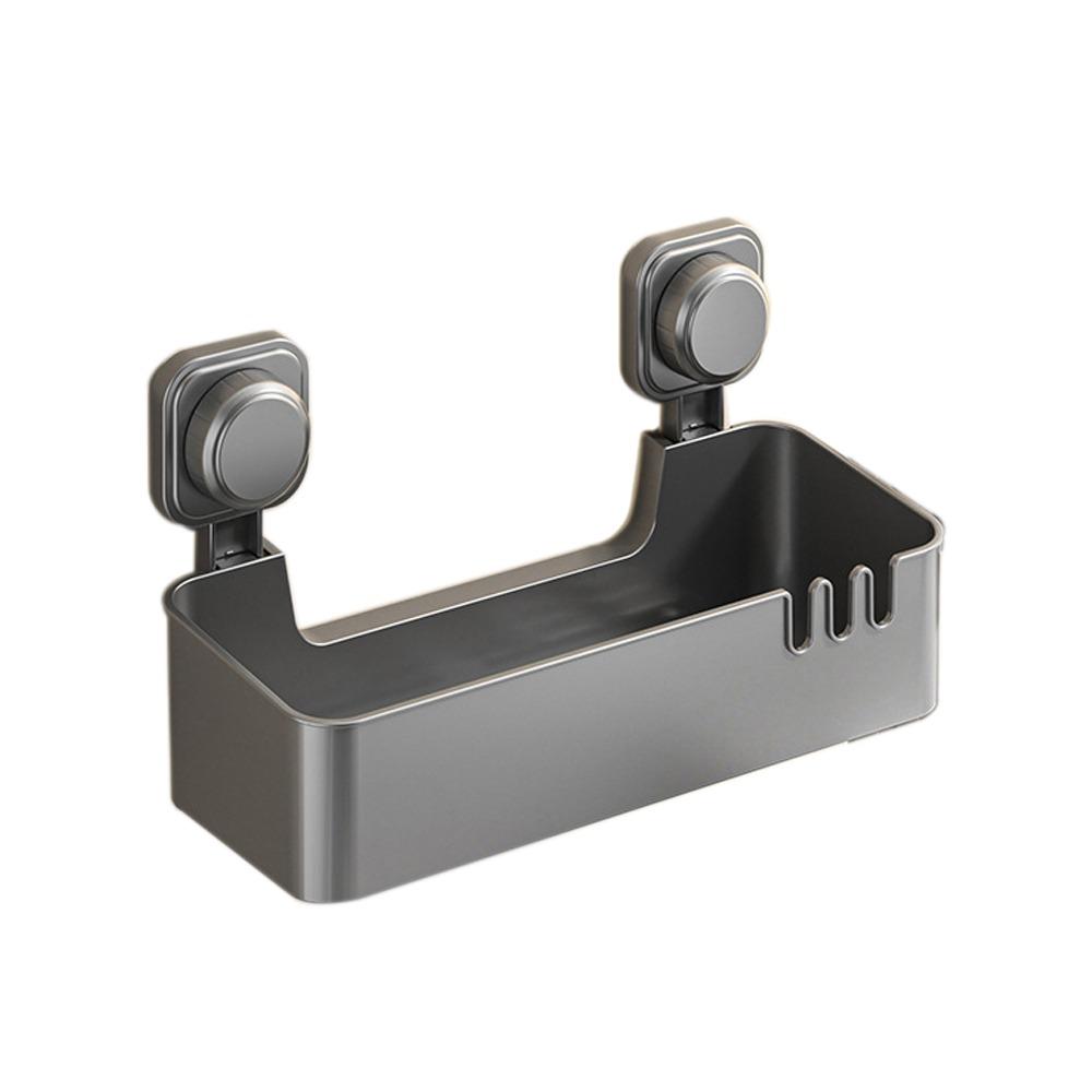 Wall Mounted Face Towel Storage Box Punch-Free Shower Basket Suction Cup Storage Box  Bathroom