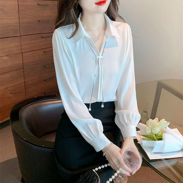 2025 Women's High-End Chic Long-Sleeve Shirt: Loose Fit, Trendy, and Stylish