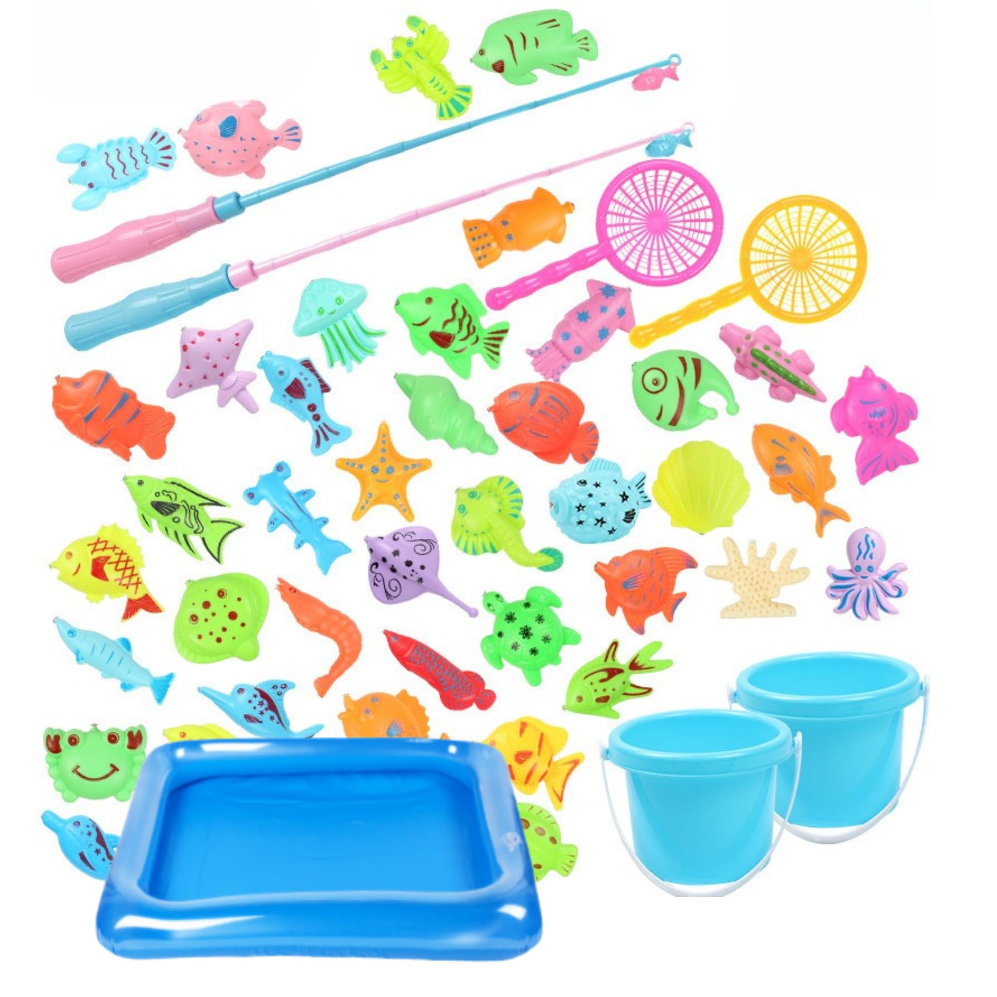 

NASSIA Водная игрушка Набор для рыбалки для улицы Набор из 52 предметов Дети, Ванна, Бассейн, Игра,