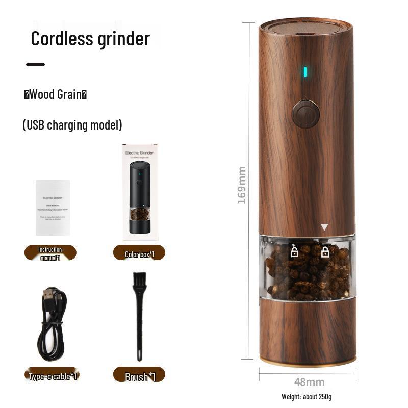 Automatic Electric Pepper Mill and Spice Grinder Bottle