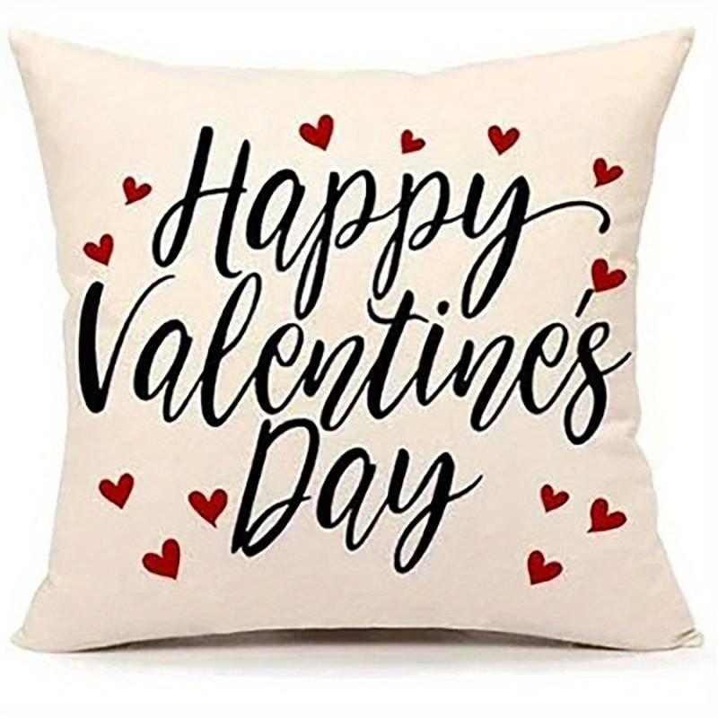 ValentineS Day Love Themed Pillow Covers Pattern Cushion Cover Suitable For Sofa Bedroom Car Pillow Cover
