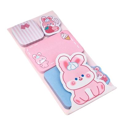 Cute Cartoon Animal Shape Design Reusable Stick Note Selves Adhesive Write Pad Removable for Journaling Office School
