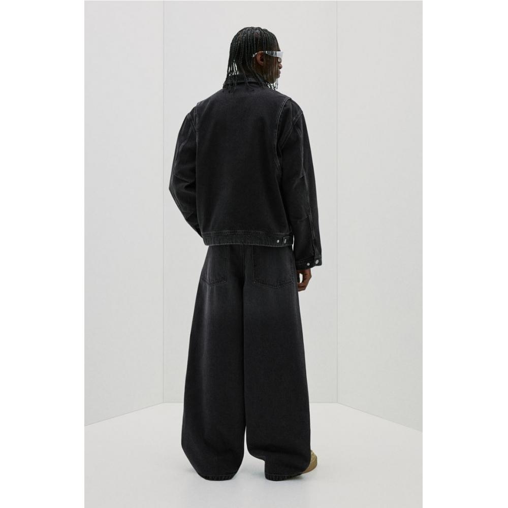 H M Super Baggy Jeans Black