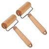 2pcs 360 Degree Rotation Small Rolling Pin Ergonomic Handle Pizza Dough Roller For Pizza Cake Bread