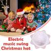 Christmas Santa Hat Singing Dancing Moving Electric Patchwork Hat Funny Toy Party Winter Warm Musical Dance Xmas Hat Gifts