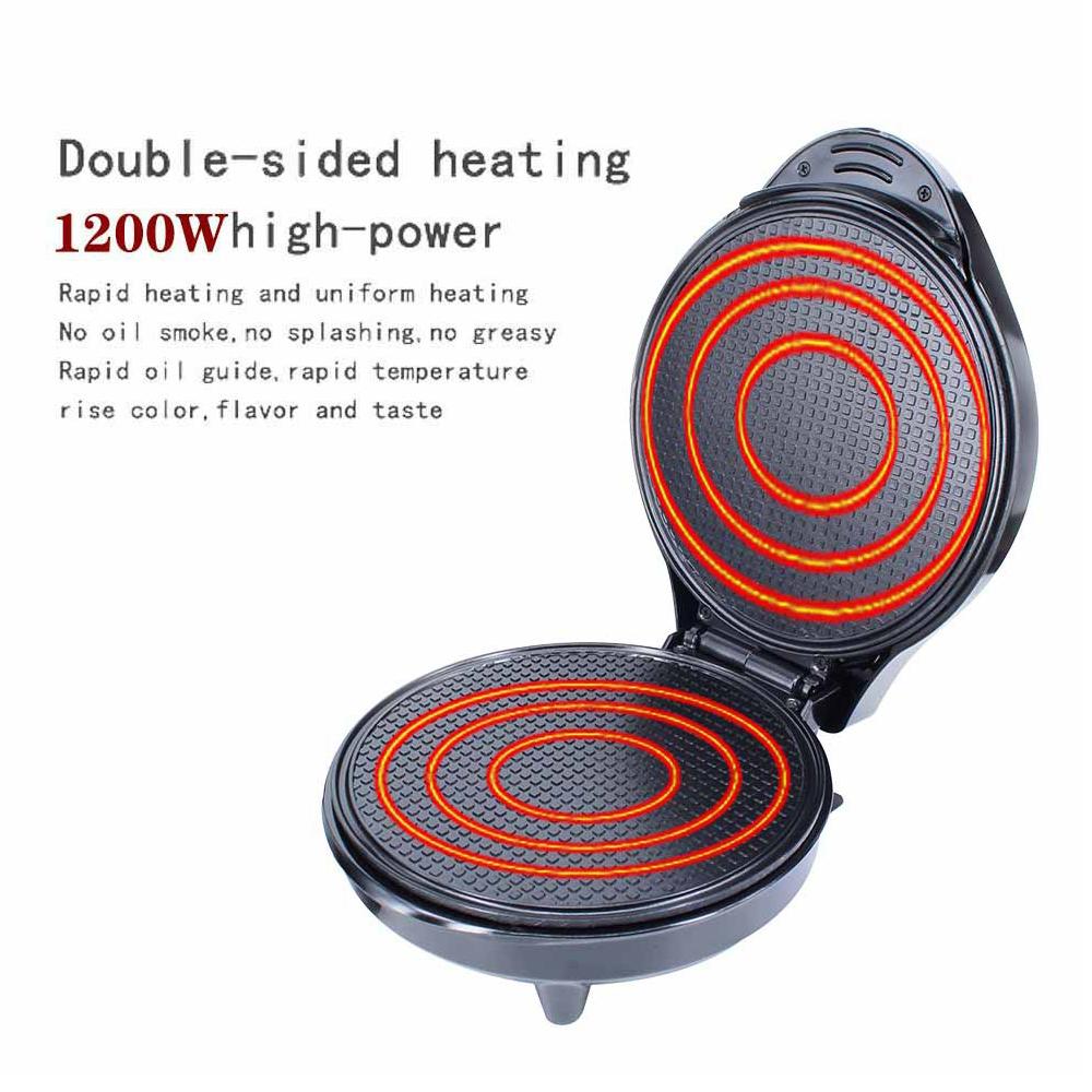 Výrobník kornoutů na vaflovou zmrzlinu 1200W Nepřilnavé talíře Oboustranný topný elektrický stroj na výrobu vaflových kornoutů