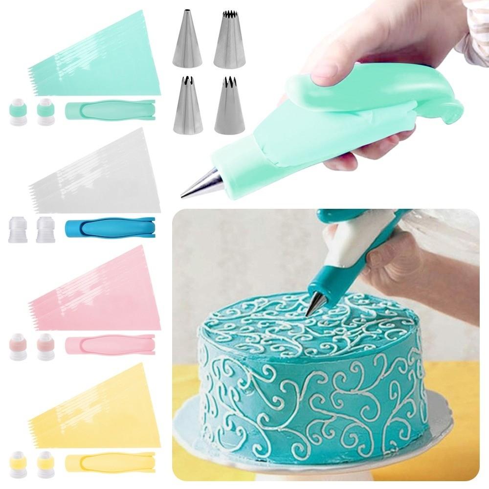 17 pcs/Set Reusable Baking Tool Kit with Nozzle Tips Pastry Icing Pen Piping Bag  Piping Aid