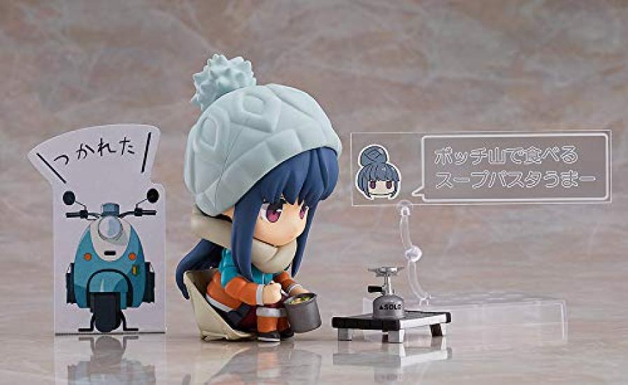 Nendoroid Rin Shima DX malovaná pohyblivá figurka Yurucamp Ver.. ABS&PVC bez vodního kamene