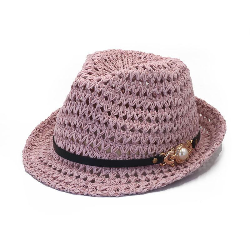 Nuovo cappello di paglia jazz versatile moda retrò intrecciato a mano traspirante da esterno per viaggi cappello di jeans