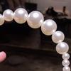 Fashion Women Hair Hoop Handmade Non-slip Faux Pearls Headband Accessory for Wedding
