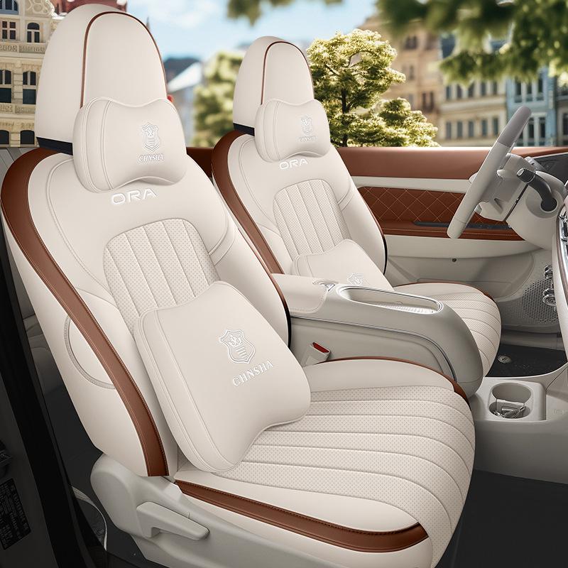ORA Good Cat Ganzjahres-Leder-Autositzkissen – Universelle Passform Neues Modell