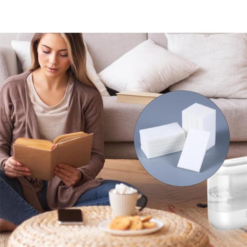 60 st Luftfuktare Aromkuddar Ersättningsfilter Avkalkningskuddar för HM306 HM311 HM512S Luftfuktare Oparfymerade Påfyllningskuddar