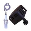Muffler Assembly Kit with Exhaust Gasket and Spark Part for For HONDA For GX160 For GX200 Pump Engine Applications