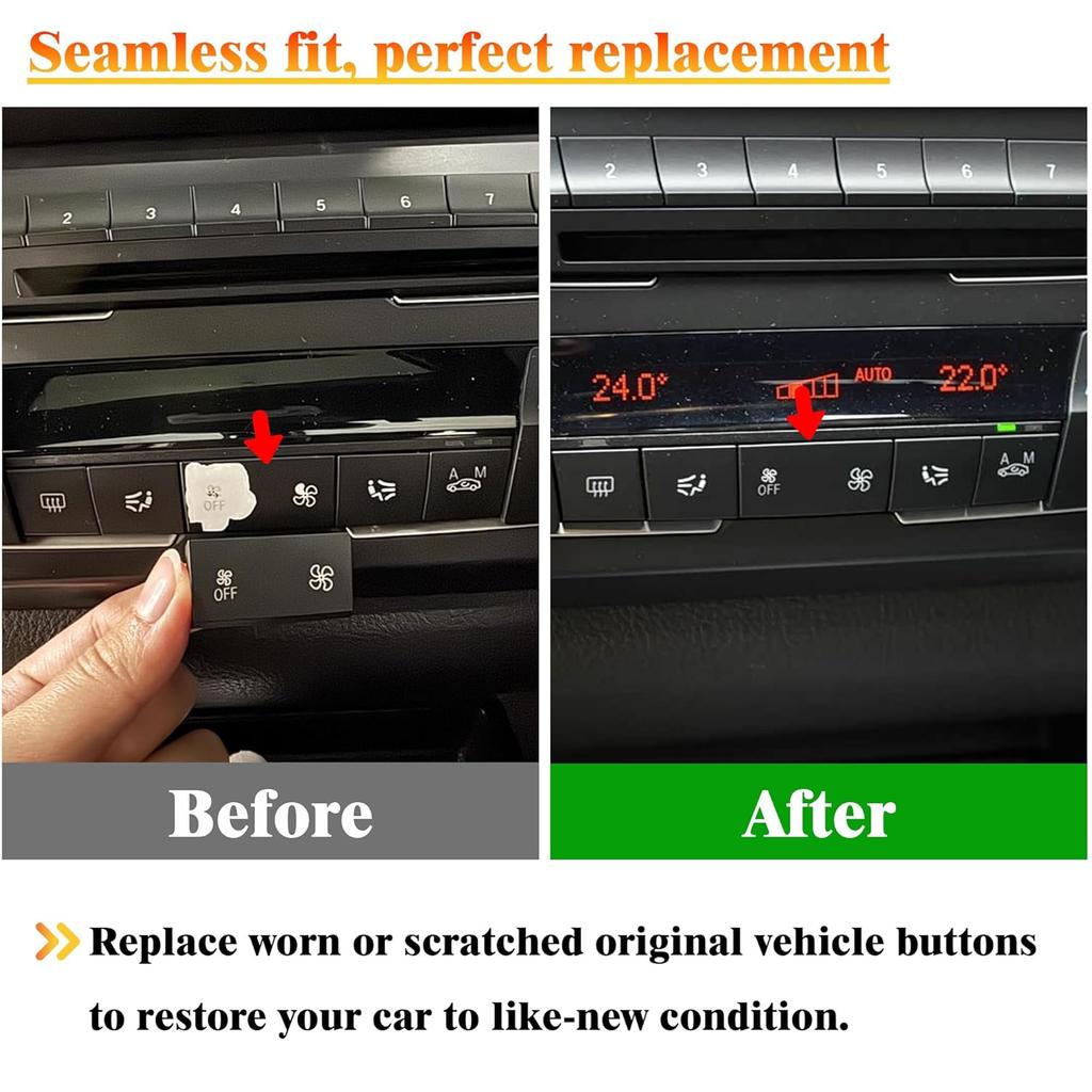 for BMW F30 A/C Climate Control Panel Fan Speed Button Replacement,Heater Climate Switch Button for BMW 1 Series F20/F21,2 Series F22/F23,3 Series