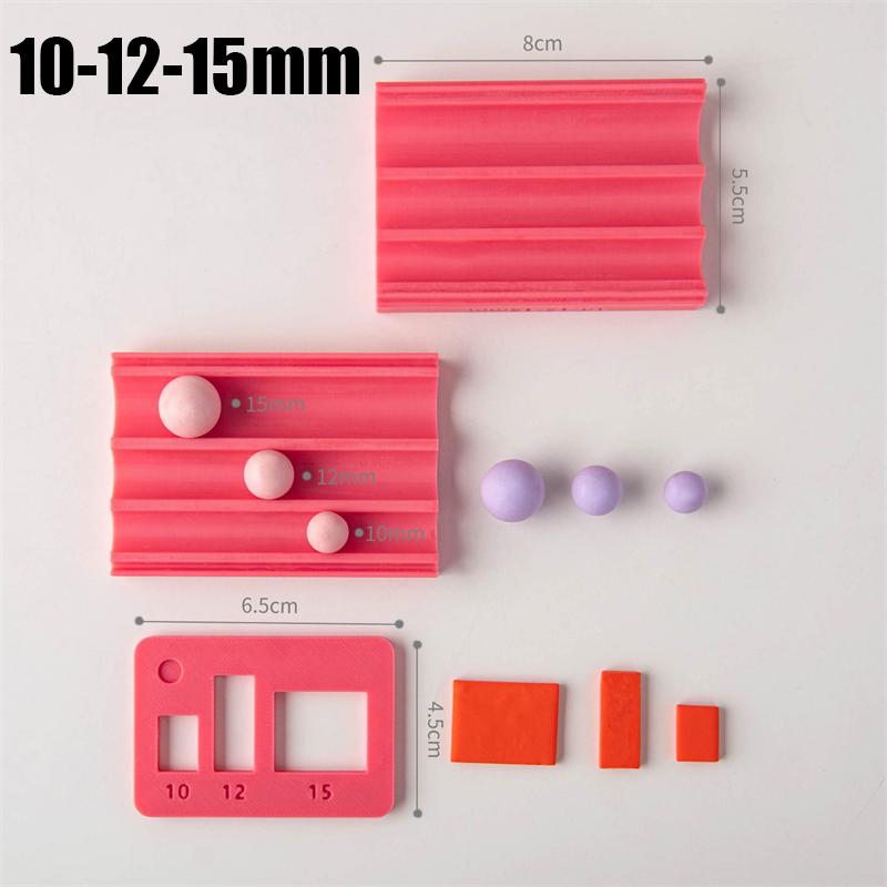 Polymer Clay Bead Maker Tool Round Ball Shaping Mold with Hole Punch for DIY Jewelry Earrings Necklaces Crafting Accessories
