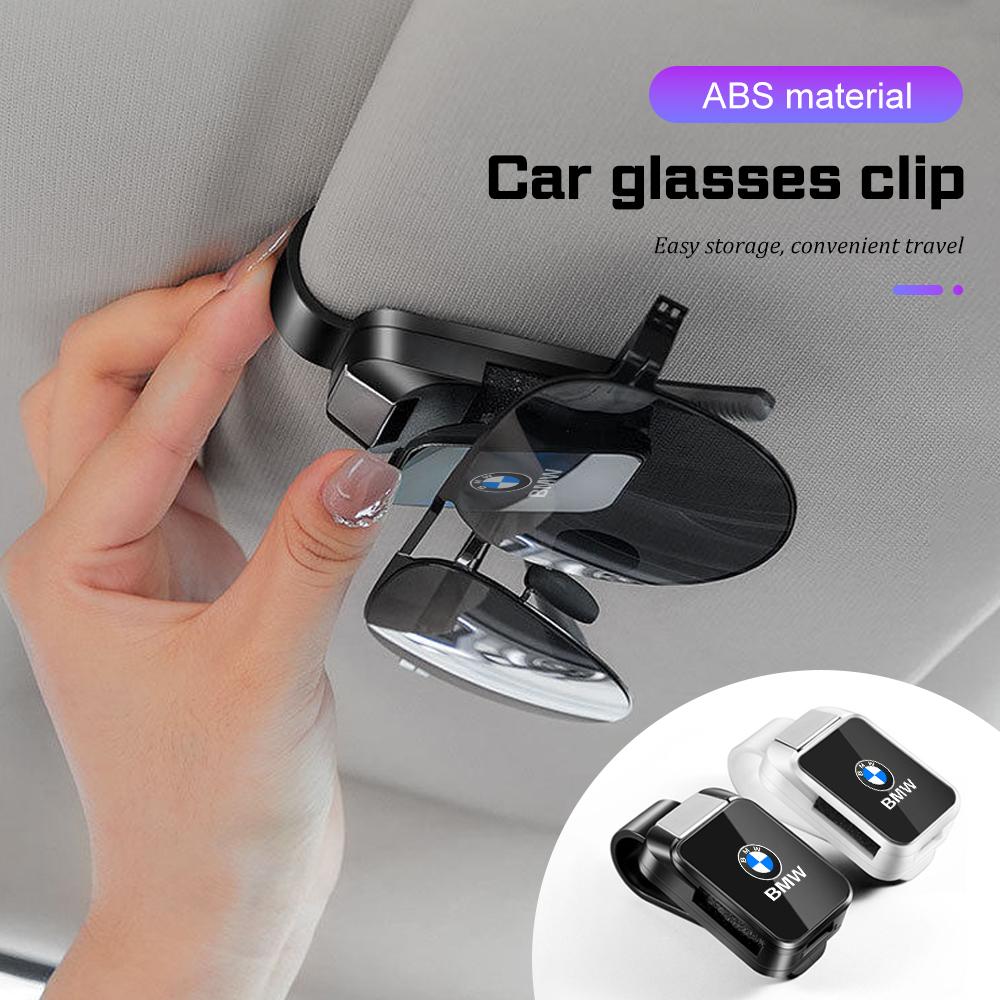 Clip per Visiera Interna Auto Porta Occhiali Porta Occhiali da Sole per BMW X1 X2 X3 X5 X4 X6 X7 Serie 1 3 5 6 7 E60 E90 E70 F48 G20 G30 i3 i7 i8