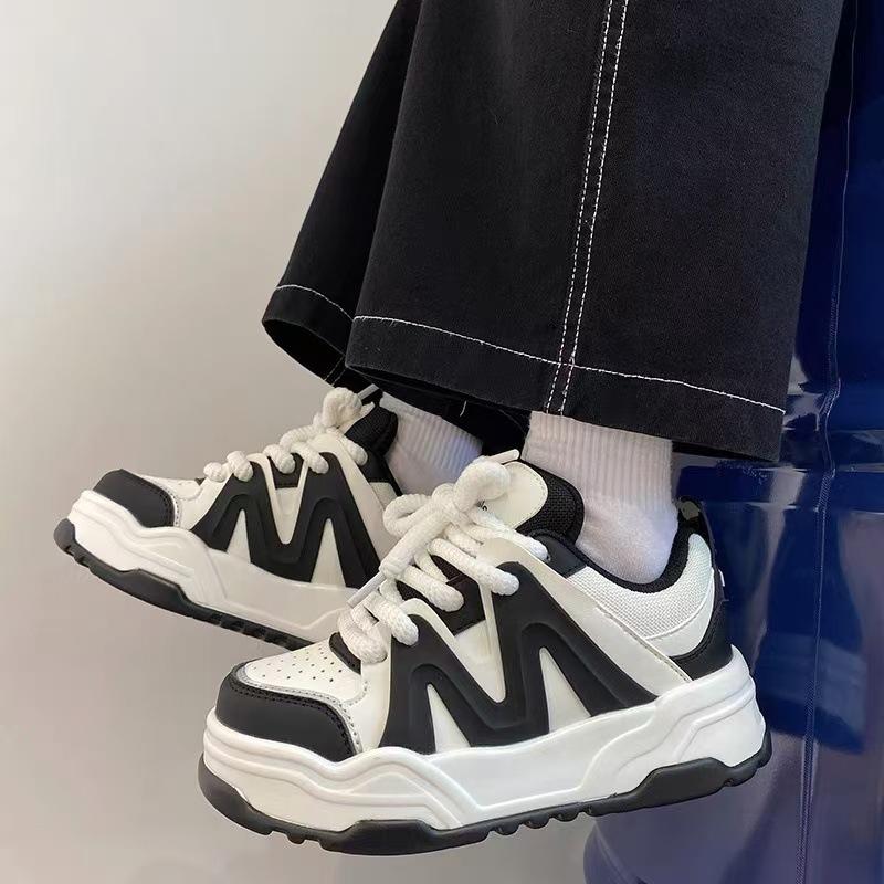 New ins style couple casual single shoes chic retro platform niche lightweight non-slip sneakers