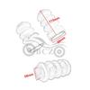 Harley 883 XL1200 Front Fork Shock Absorber Dust Covers