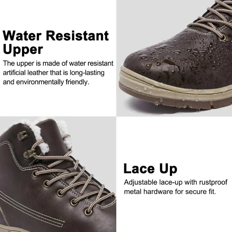 Мода Новые Зимние Мужские Ботинки Мех Теплые Снежные Ботинки Мужские Зимние Ботинки — фото 5