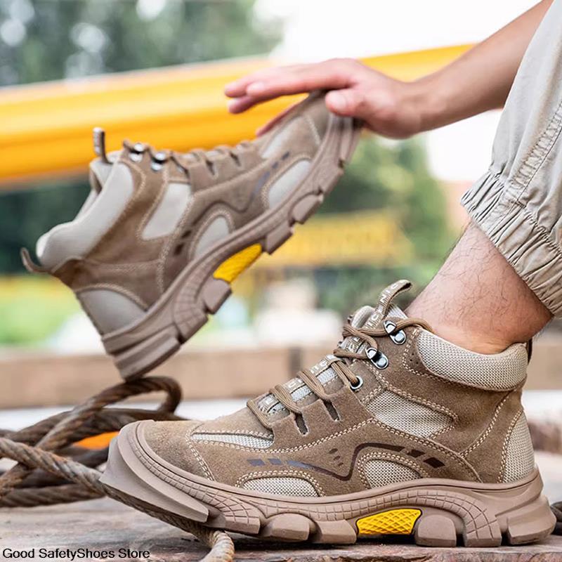Arbeitsschuhe mit Stahlkappe, Stiefel für Herren und Damen, Sicherheitsstiefel, pannensicher, für Herren, Sport-Sicherheitsschuhe, Bau-Schutzschuhe, Arbeitsstiefel