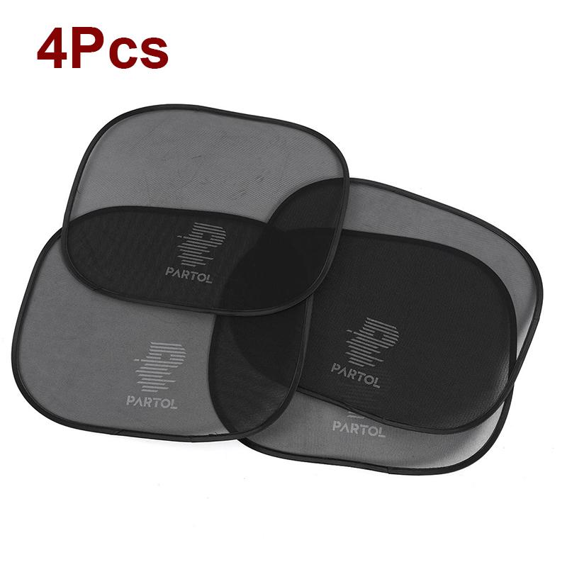 

Универсальные автомобильные аксессуары 4 шт. солнцезащитный козырек на боковое заднее окно, черная сетка, автомобильный чехол, защита от ультрафиолета, комплект защиты от комаров и пыли