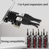 PCI-E Expansion Card Desktop PCIE 1X To 4-Port PCIE ASM1184E For Mining