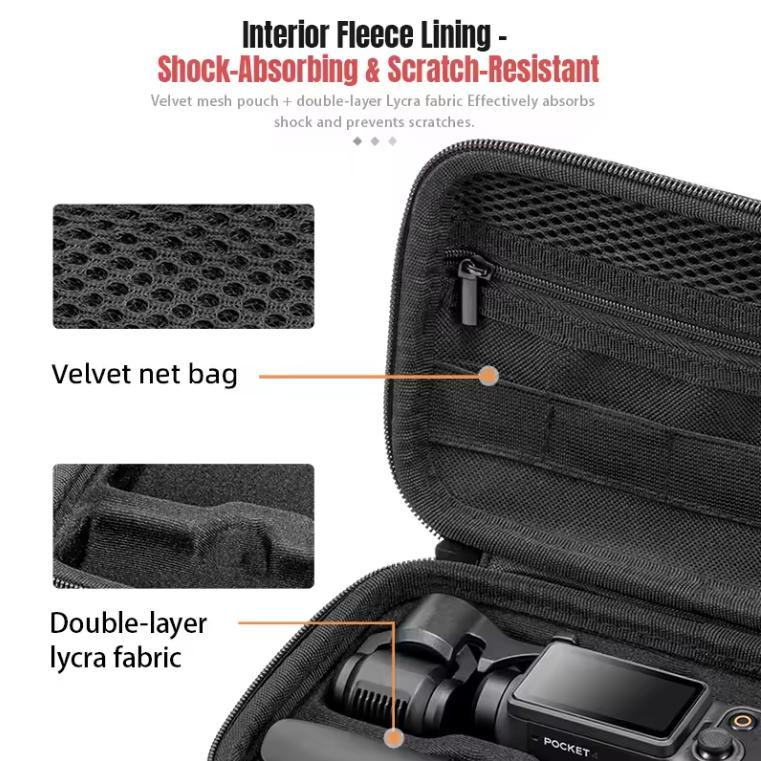 Carrying Case For DJI Osmo Pocket 4 Creator Combo Storage Bag Waterproof Travel Shoulder Bag For DJI Pocket 4 Camera Accessories