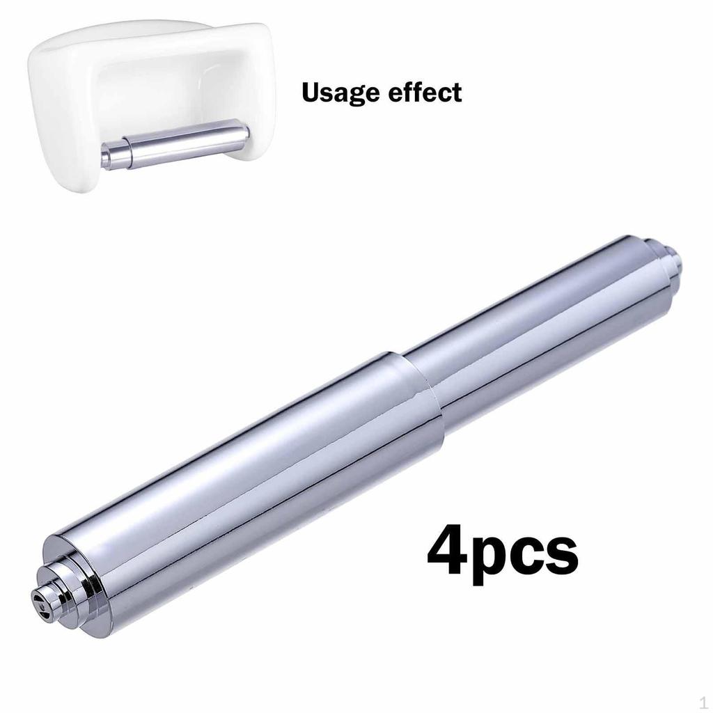 4 Pieces Toilet Paper Holder Replacement Rods, Spring Load Roller, Sturdy, Practical,Toilet
