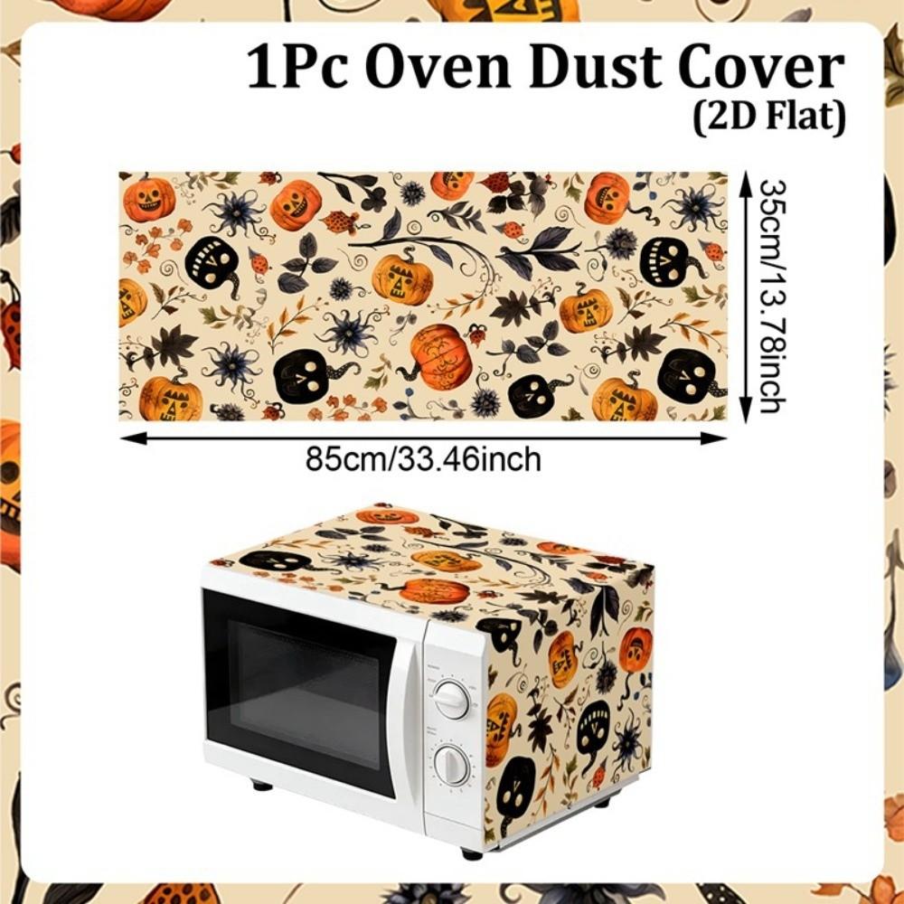 Printed Microwave Oven Dust Cover Universal Dust Protector Mat Microwave Cover Household Cover