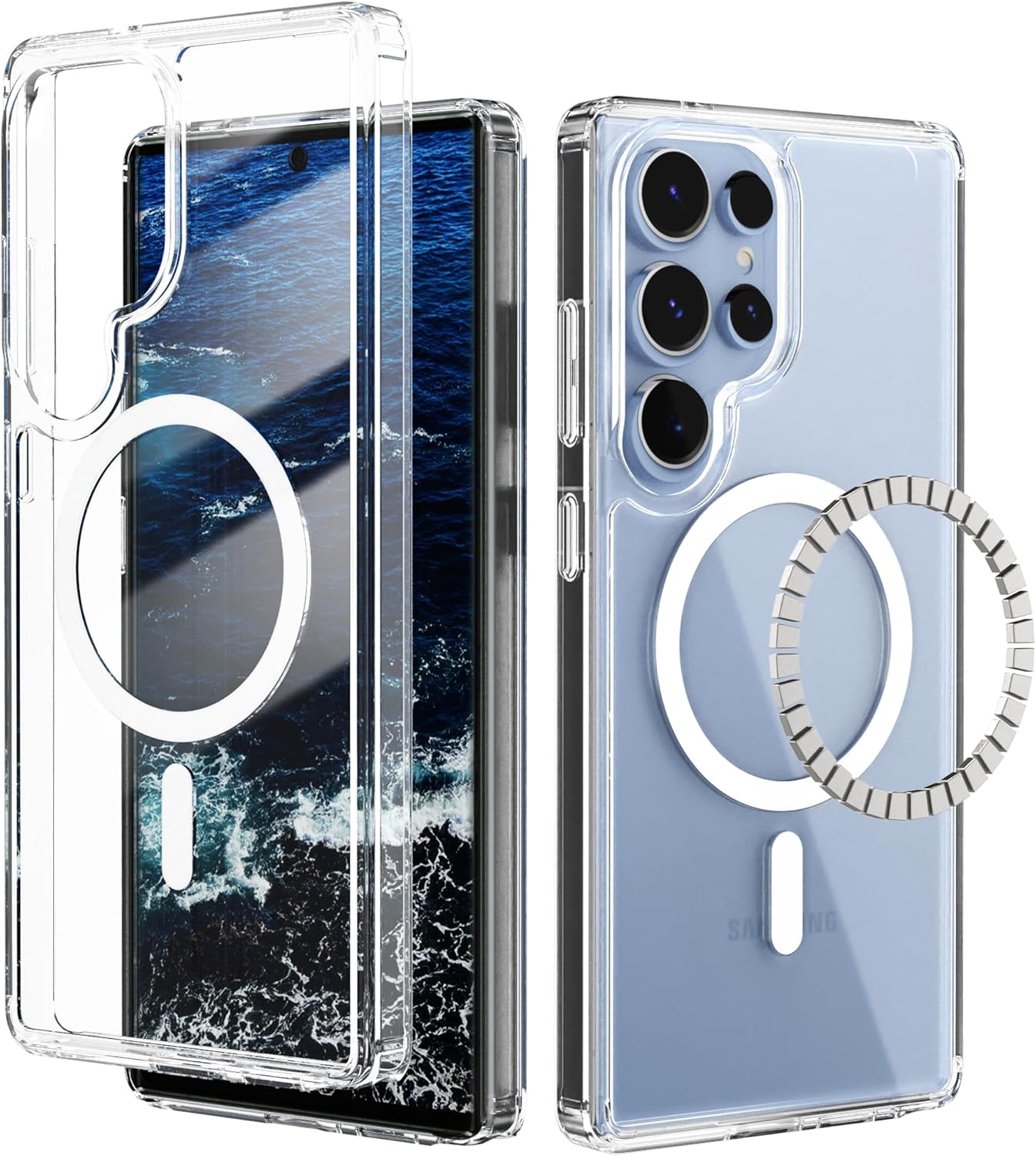 

Magnetic for Galaxy S26 Ultra Phone Case Magsafe Shock-Absorbing, Ultra-thin Protective bumper cover for Galaxy S26 Ultra Transp For Samsung S26